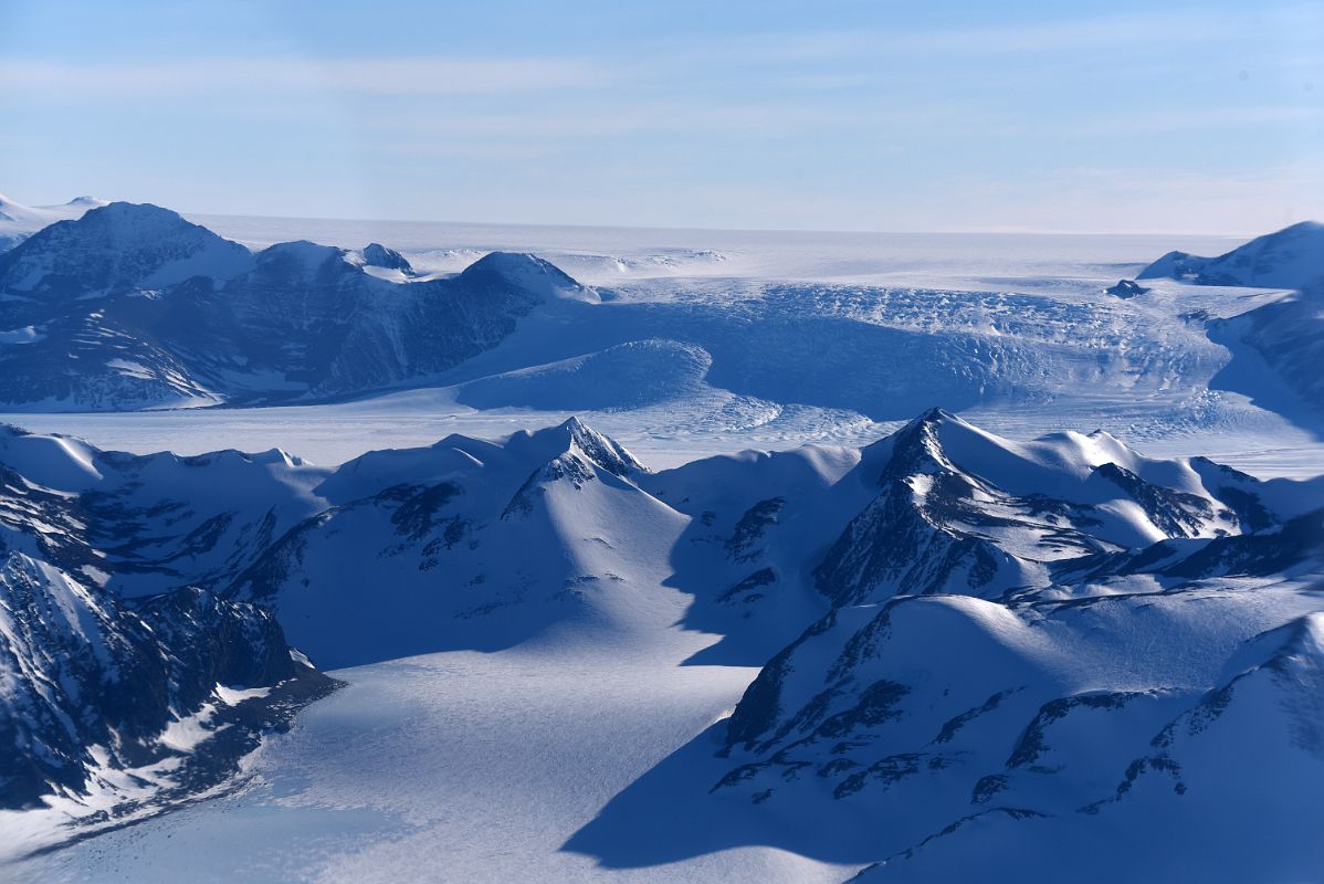 03E Edson Hills And Hyde Glacier From Airplane After Taking Off From Union Glacier Camp Flying To Mount Vinson Base Camp